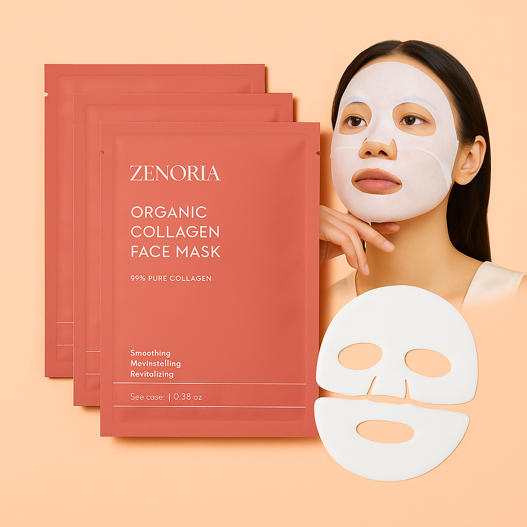 4 Darabos Koreai Arcmaszk Szett Szerves Kollagénnel