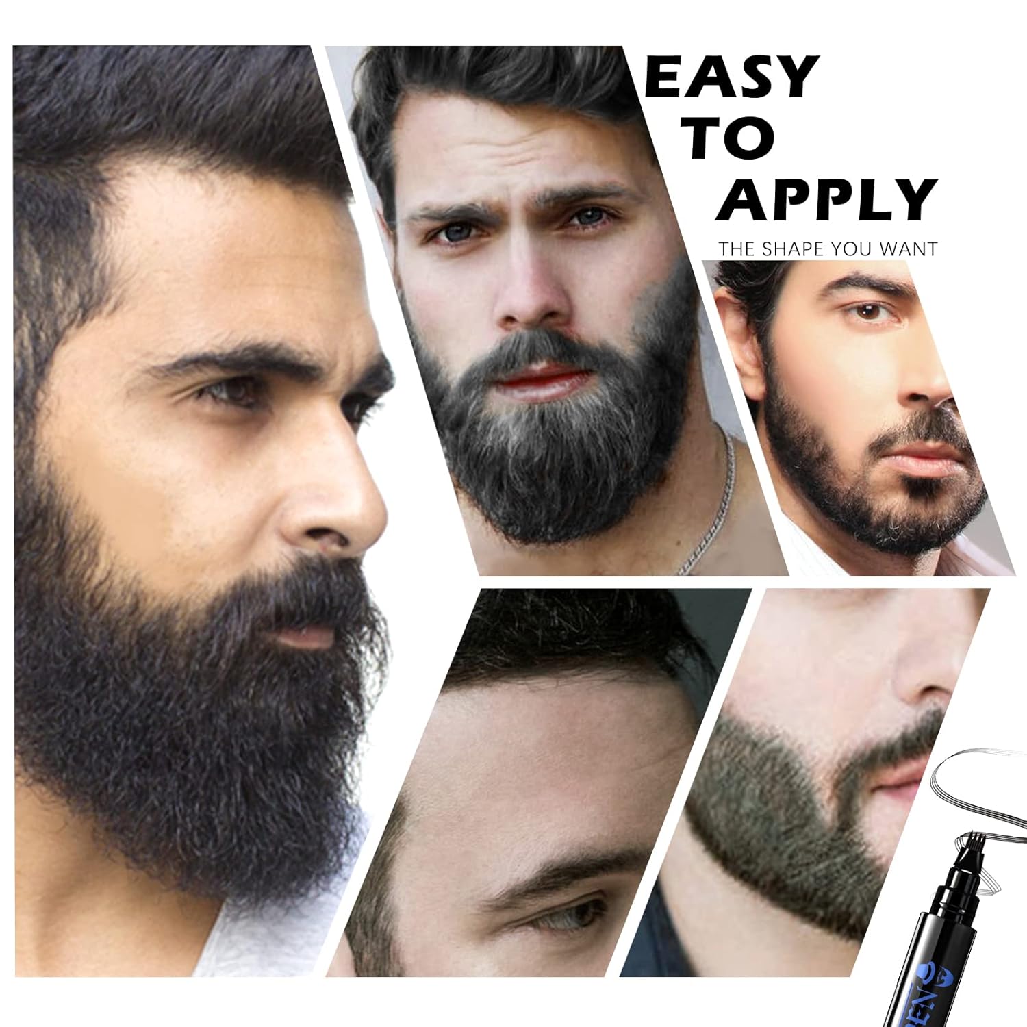 Ceruza + Ecset Készlet a Szakáll és a Bajusz Hiányainak Kitöltéséhez