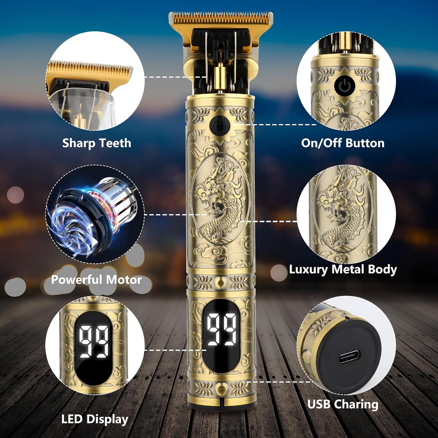 Vintage T9 Professzionális Hajvágó Gép