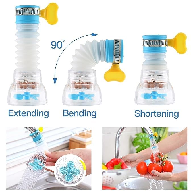 5 az 1-ben teleszkópos, 360 fokban forgatható csapfej