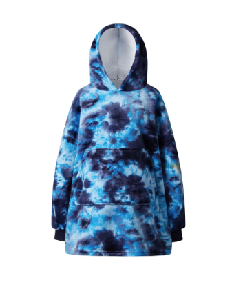 Túlméretezett Kapucnis Takaró Pulóver Zsebbel