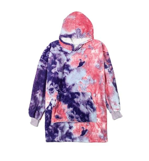 Túlméretezett Kapucnis Takaró Pulóver Zsebbel